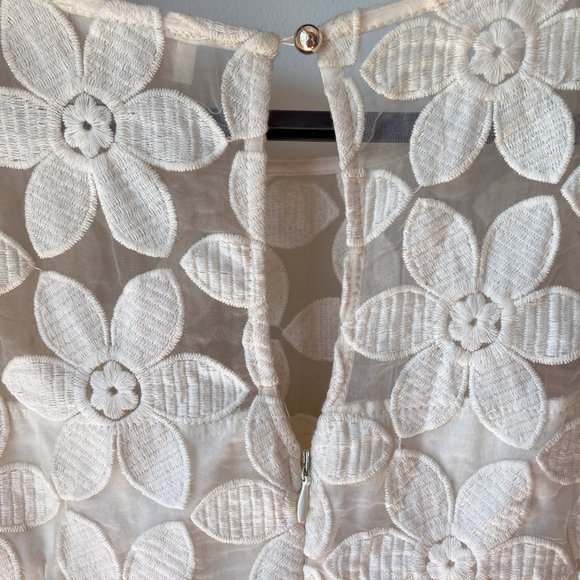 Altar’d State Flower Lace and Pleated Pink and Off White Baby Doll Dress L Mini - Picture 3 of 6